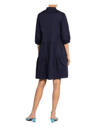 Oui Kleid mit 3/4-Arm, Blau