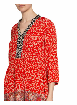 Oui Kleid mit 3/4-Arm, Rot