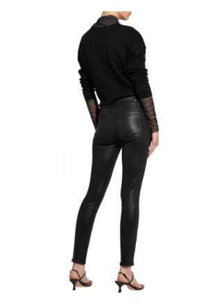 Paige Coated Jeans Hoxton Ankle, Schwarz