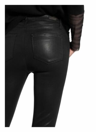 Paige Coated Jeans Hoxton Ankle, Schwarz