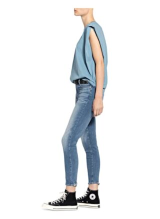 Paige Skinny Jeans Hoxton Crop, Blau
