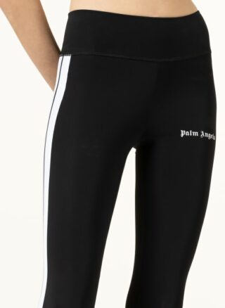 Palm Angels 7/8-Tights mit Galonstreifen, Schwarz