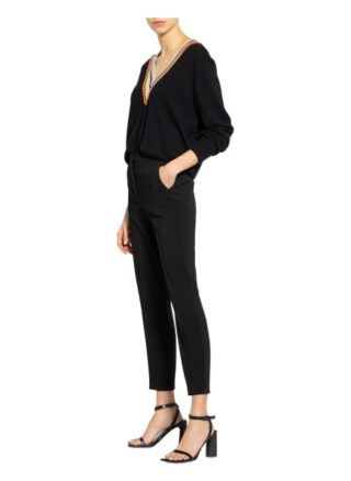 PATRIZIA PEPE Cigarettenhose Damen, Schwarz