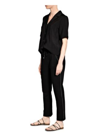 Patrizia Pepe Sweatpants mit Schmucksteinbesatz, Schwarz