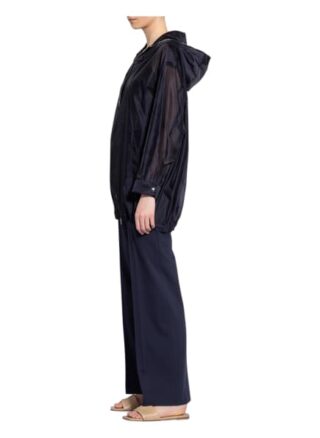 Peserico Blouson mit Schmucksteinbesatz, Blau