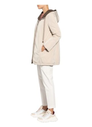 Peserico Daunenmantel zum Wenden, Beige