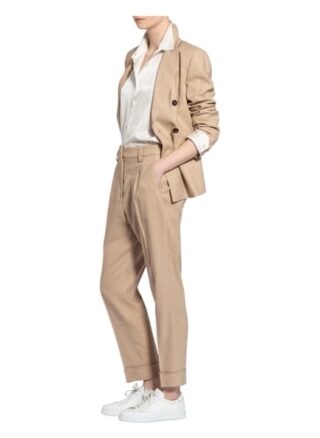 Peserico Hose mit Leinen, Beige