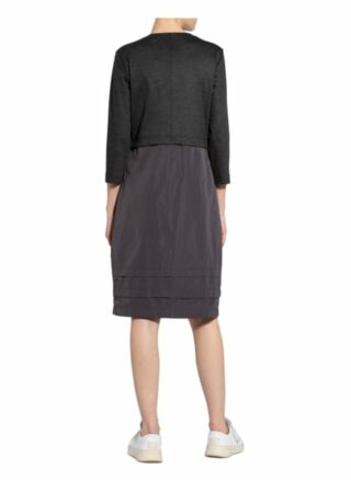 Peserico Kleid im Materialmix, Grau