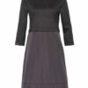 Peserico Kleid im Materialmix, Grau