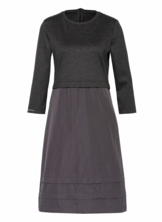 Peserico Kleid im Materialmix, Grau