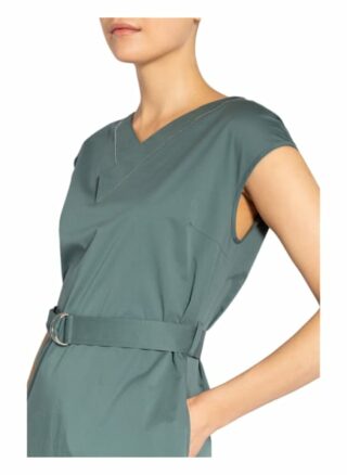Peserico Kleid mit Schmucksteinbesatz, Grün