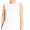Peserico Kleid mit Schmucksteinbesatz, Weiß