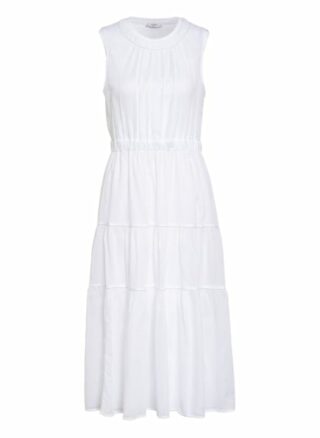 Peserico Kleid mit Schmucksteinbesatz, Weiß