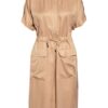 Peserico Satinkleid, Beige