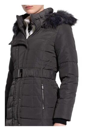 Phase Eight Daunenjacke Leona mit Kunstpelzbesatz, Grau
