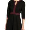 Phase Eight Jerseykleid Ellen mit 3/4-Arm, Schwarz