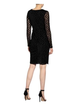 Phase Eight Kleid Sassy mit Samtbesatz, Schwarz