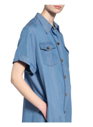 Pinko Hemdblusenkleid Chipo in Jeansoptik, Blau