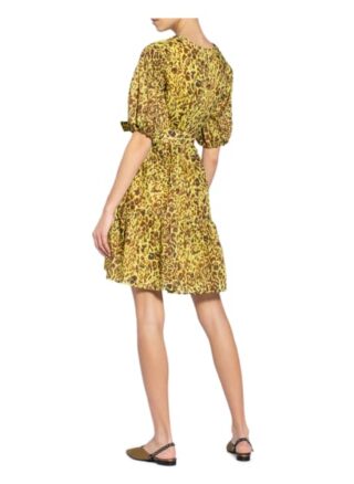 Pinko Kleid Nouvoloso mit Volantbesatz, Grün