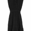 Rails Kleid Ashlyn mit Leinen, Schwarz