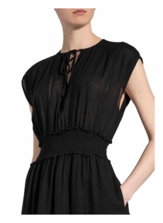 Rails Kleid Ashlyn mit Leinen, Schwarz