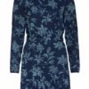 Reiss Kleid Melody mit Schmucksteinbesatz, Blau