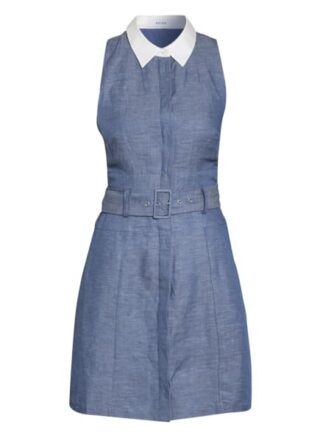 Reiss Kleid Mira mit Leinen, Blau