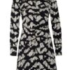 Reiss Kleid Miya mit Spitzenbesatz, Schwarz