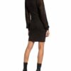 Reiss Kleid Sia mit Glitzergarn, Schwarz