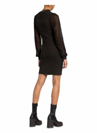Reiss Kleid Sia mit Glitzergarn, Schwarz