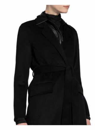 Reiss Mantel Ellie mit Wolle, Schwarz