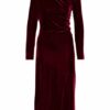 Reiss One-Shoulder-Kleid Bella aus Samt, Rot