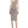 Reiss One-Shoulder-Kleid Lordes, Silber