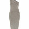 Reiss One-Shoulder-Kleid Lordes, Silber