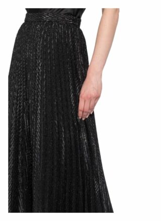 Reiss Plisseerock Marianne mit Glitzergarn, Schwarz