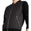 Reiss Steppjacke Ayla im Materialmix, Schwarz