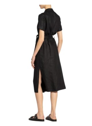 Riani Hemdblusenkleid aus Leinen, Schwarz