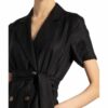 Riani Hemdblusenkleid aus Leinen, Schwarz