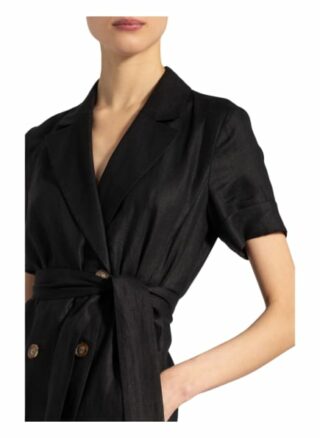 Riani Hemdblusenkleid aus Leinen, Schwarz