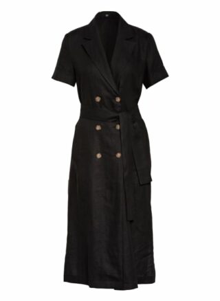 Riani Hemdblusenkleid aus Leinen, Schwarz