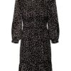 Riani Kleid mit 3/4-Arm, Schwarz