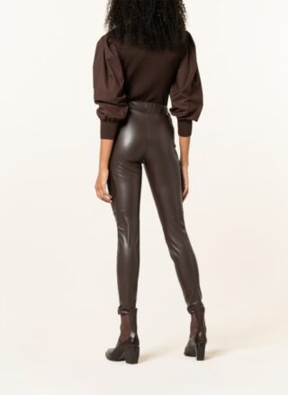 Riani Leggings in Lederoptik, Braun