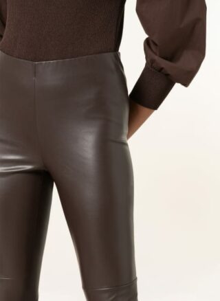 Riani Leggings in Lederoptik, Braun