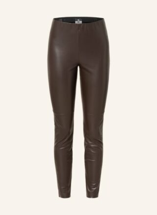 Riani Leggings in Lederoptik, Braun