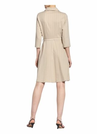 Rinascimento Hemdblusenkleid mit 3/4-Arm, Beige