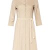 Rinascimento Hemdblusenkleid mit 3/4-Arm, Beige