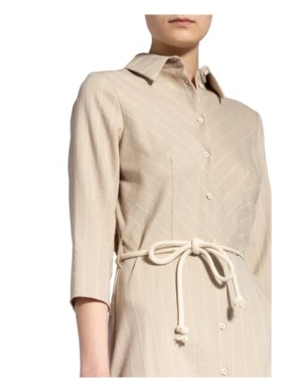 Rinascimento Hemdblusenkleid mit 3/4-Arm, Beige