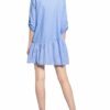 Rinascimento Hemdblusenkleid mit 3/4-Arm, Blau