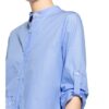 Rinascimento Hemdblusenkleid mit 3/4-Arm, Blau