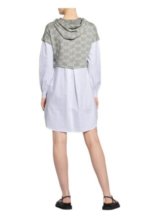 Rinascimento Kleid im Materialmix, Grau